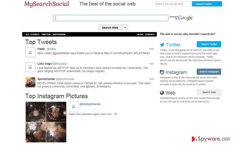 MySearchSocial.com redirect snapshot MySearchSocial.com redirect snapshot