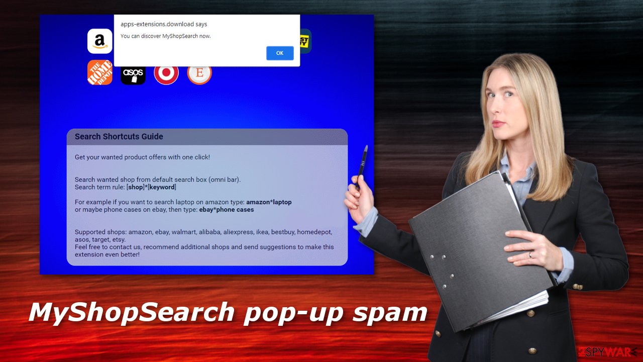 MyShopSearch pop-up spam