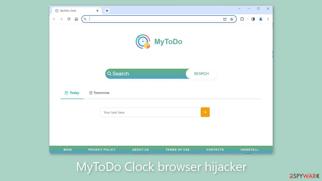 Remove MyToDo Clock browser hijacker (virus) Free Guide