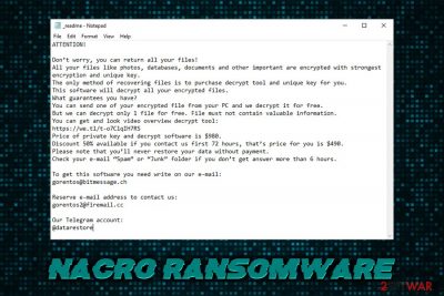 Nacro ransomware