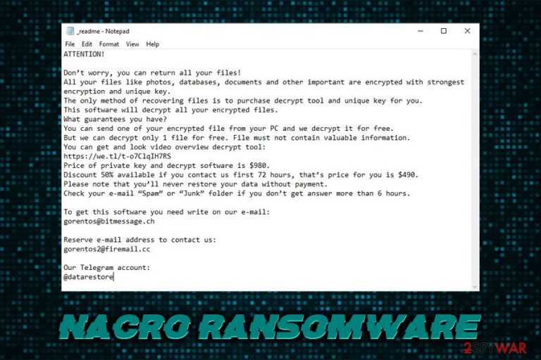Nacro ransomware