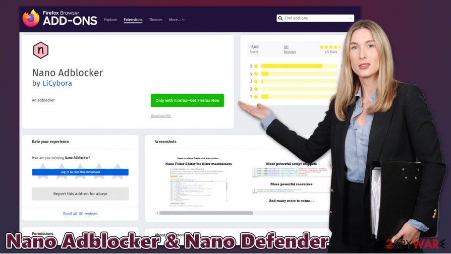 Nano Adblocker & Nano Defender malware