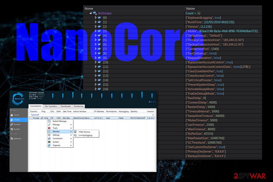 NanoCore fileless infection