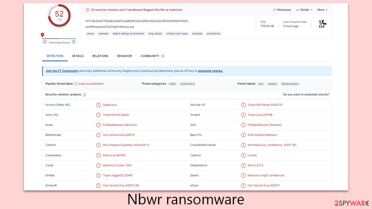 Curated visual reference: Visual Reference: Remove Nbwr Ransomware Virus