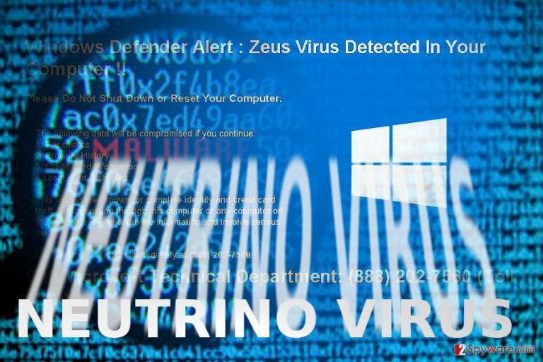 The image displaying Neutrino malware