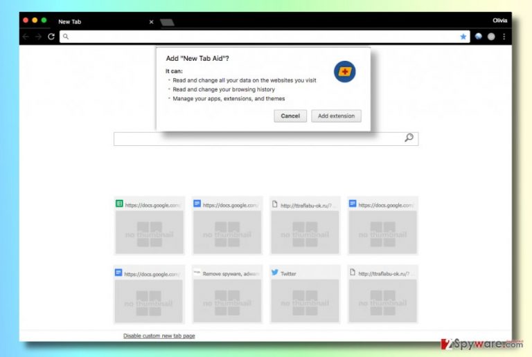 New Tab Aid search engine New Tab Aid search engine