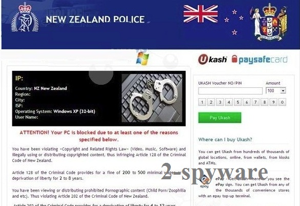 New Zealand Police virus snapshot New Zealand Police virus snapshot