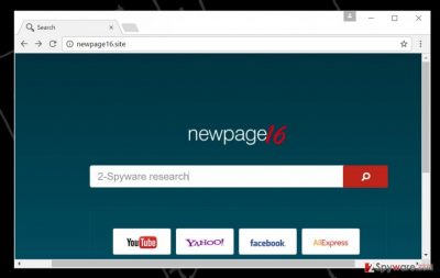 Screenshot of Newpage16.site search engine