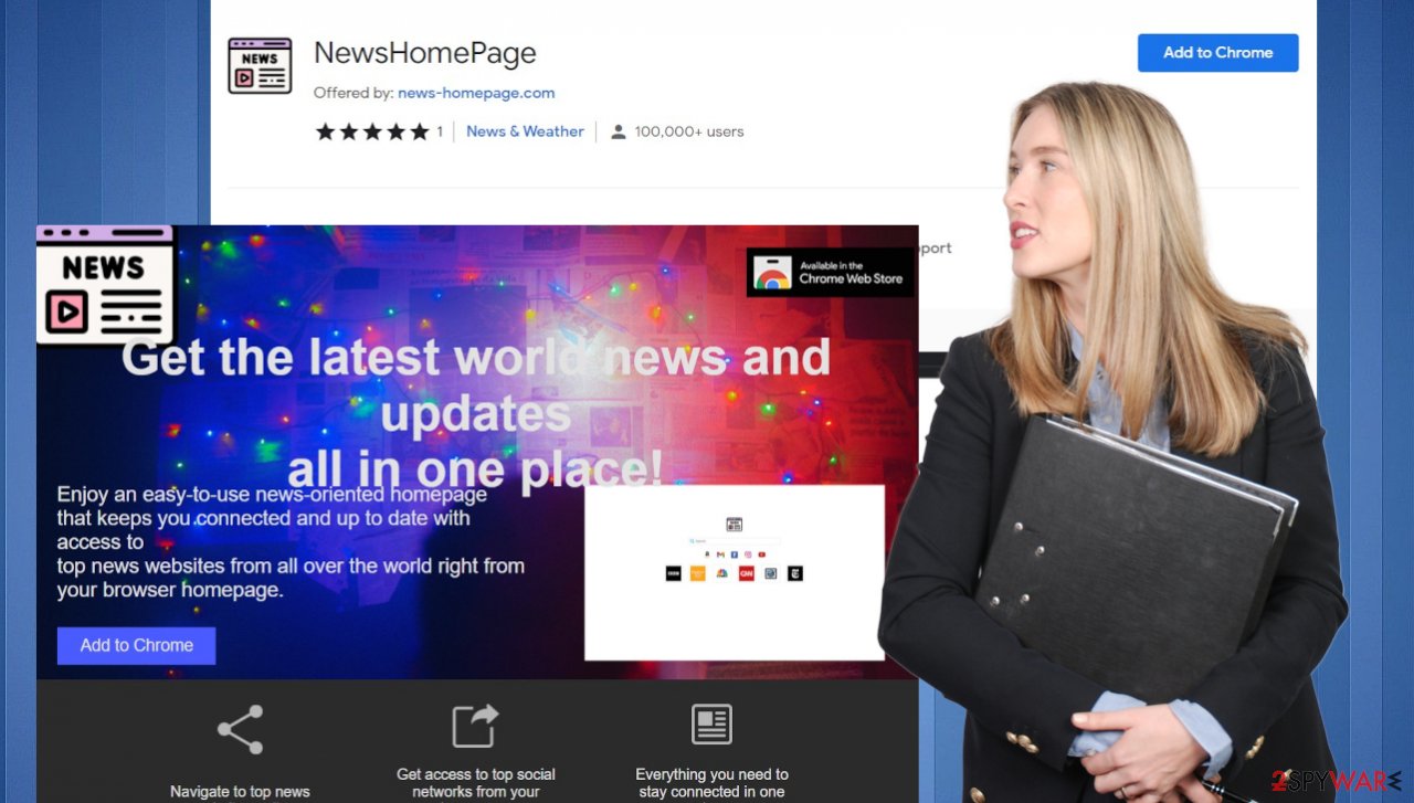 NewsHomePage browser extension