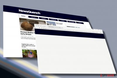 Showing Newsquench.com adware