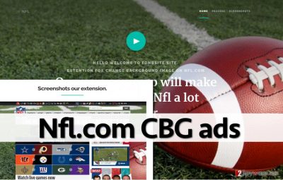 Screenshot of Nfl.com CBG ads