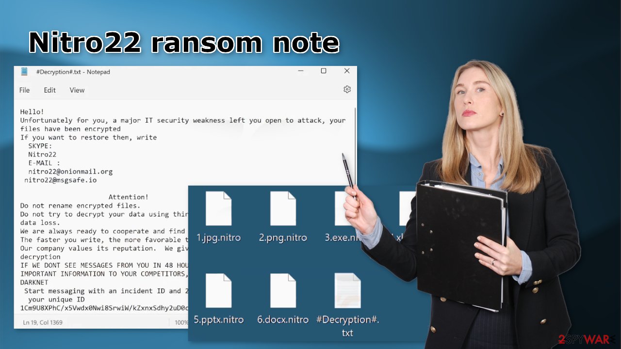Nitro22 ransom note