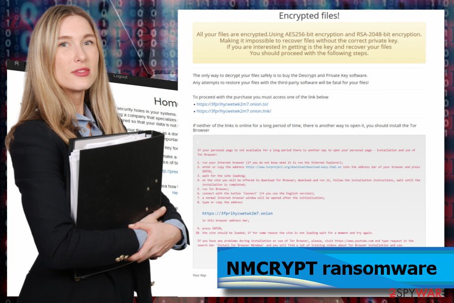 NMCRYPT ransomware printscreens