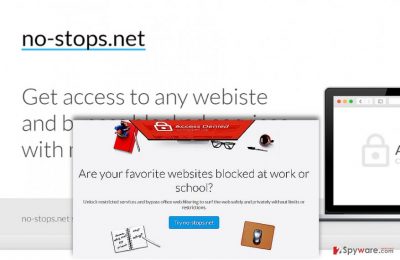 The screenshot of No-stops.net