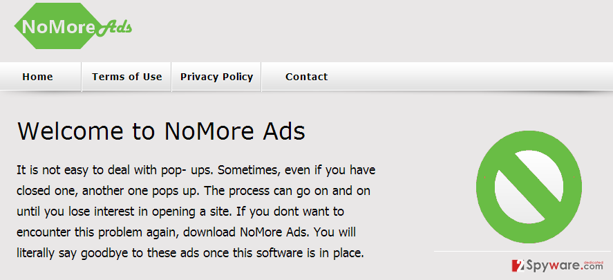 NoMore Ads virus snapshot NoMore Ads virus snapshot
