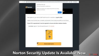 Norton Safe Porn - Remove Norton Security Update Is Available Now scam (fake) - Free Guide