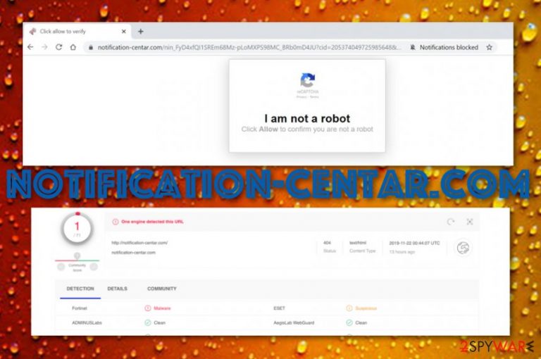 Notification-centar.com adware program