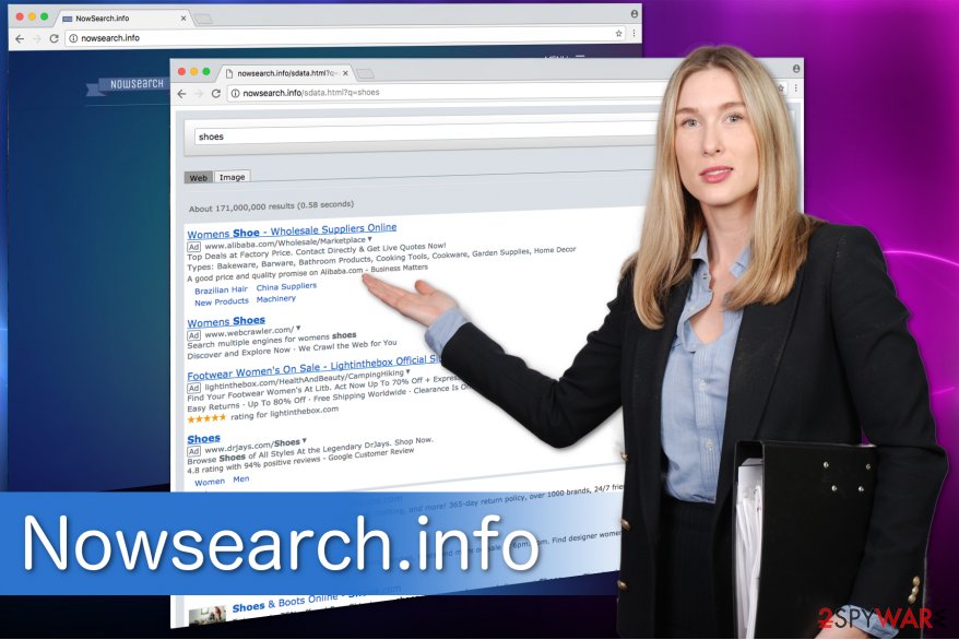 An example of Nowsearch.info search results