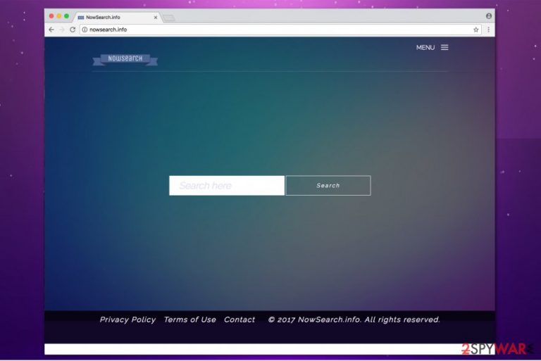 Nowsearch.info virus screenshot