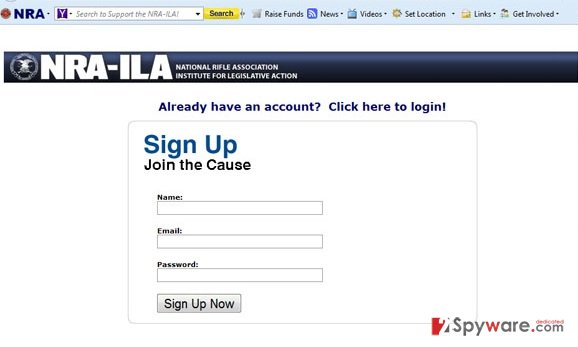 NRA Toolbar snapshot NRA Toolbar snapshot