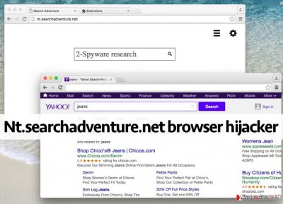 Untrustworthy search engine that Nt.searchadventure.net browser hijacker provides