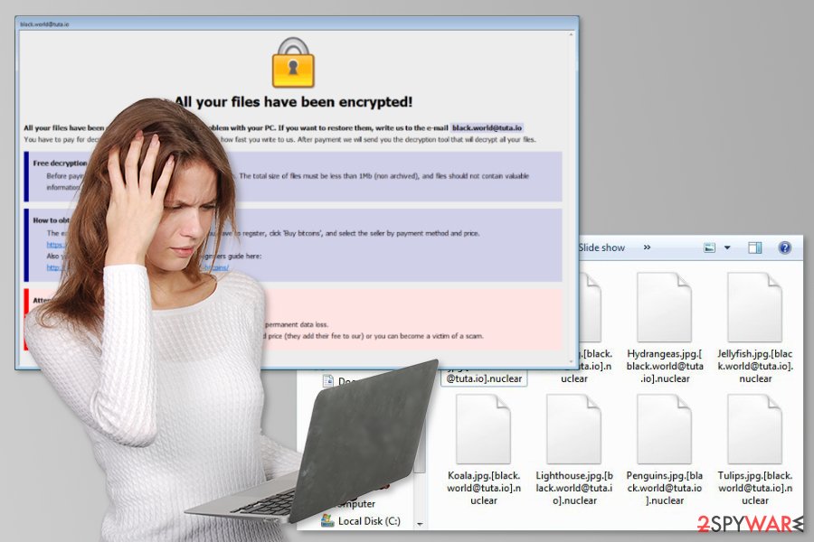 The picture of Nuclear ransomware virus