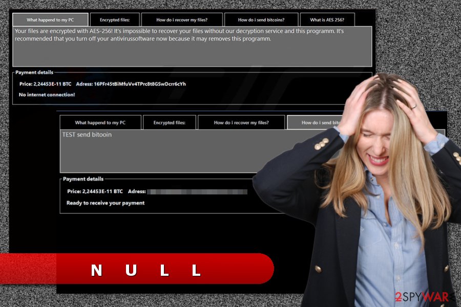 The image of Null ransomware virus