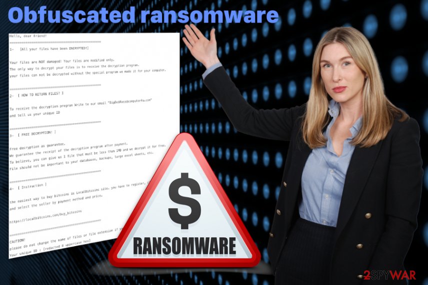 Obfuscated ransomware virus