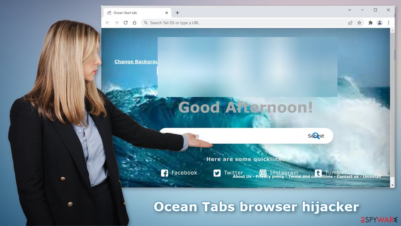 Ocean Tabs browser hijacker