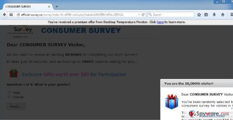 Official-survey.co pop-up virus snapshot Official-survey.co pop-up virus snapshot