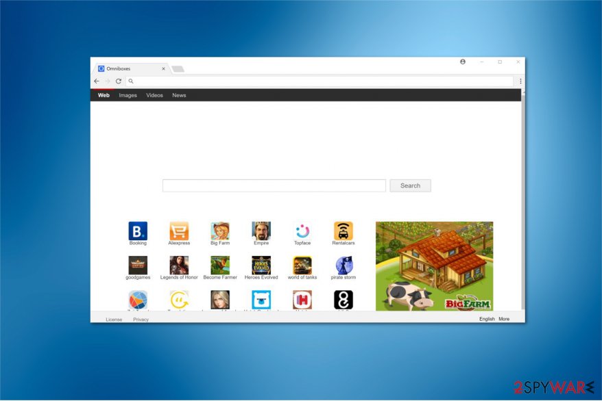 Omniboxes.com browser hijacker version