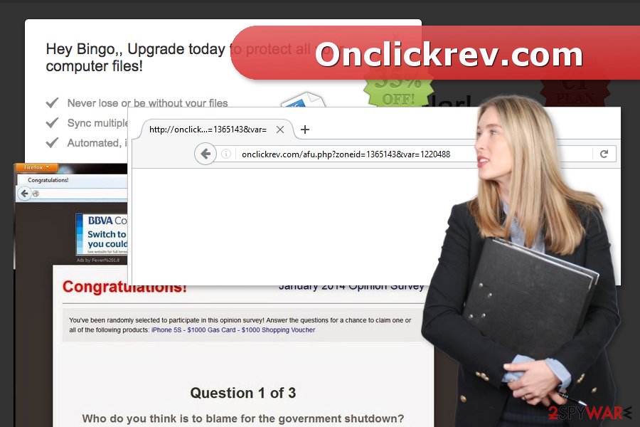 The picture of Onclickrev.com virus