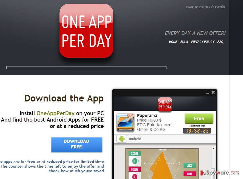 OneAppPerDay ads snapshot OneAppPerDay ads snapshot