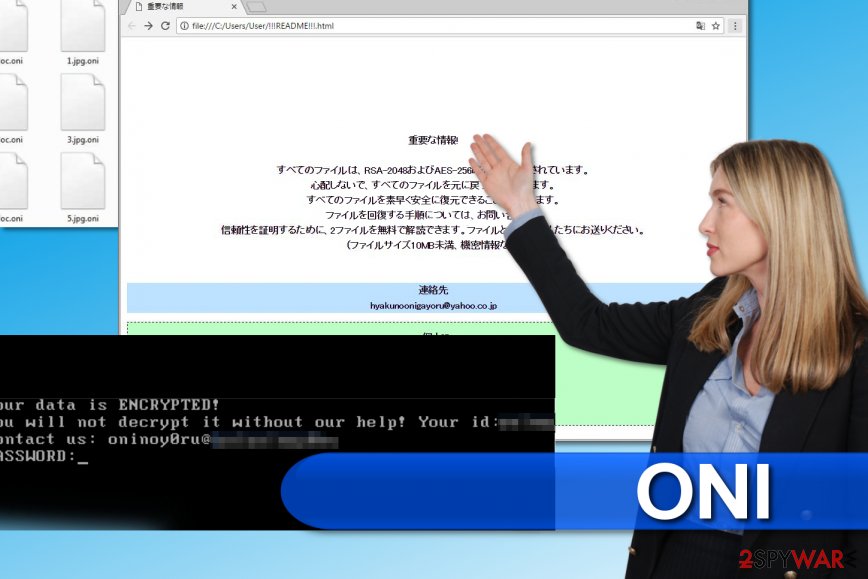 Two versions of ONI ransomware