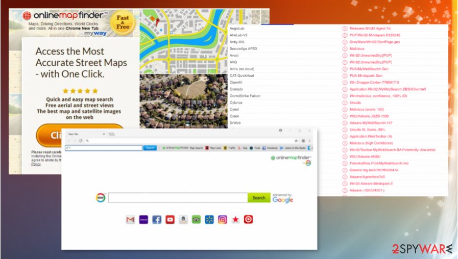 OnlineMapFinder Toolbar