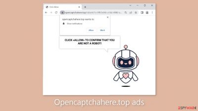 Opencaptchahere.top ads
