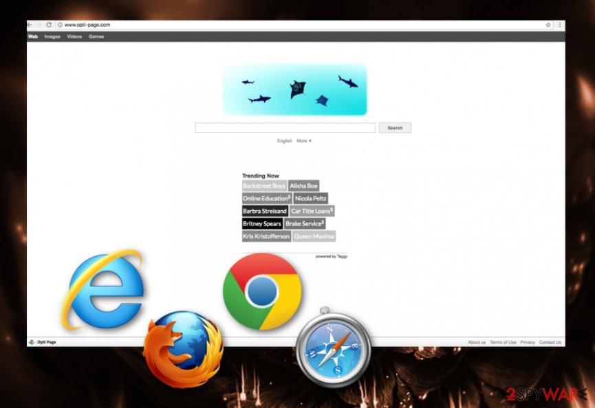 Opti-Page.com browser hijacker