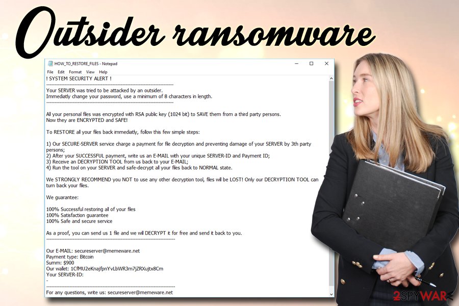 Outsider ransomware virus