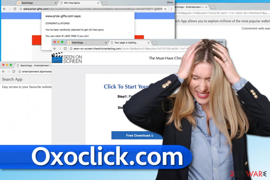 Oxoclick.com redirect virus brings highly intrusive pop-ups