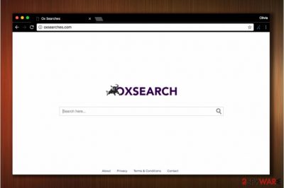 Screenshot of OXSearches.com search engine