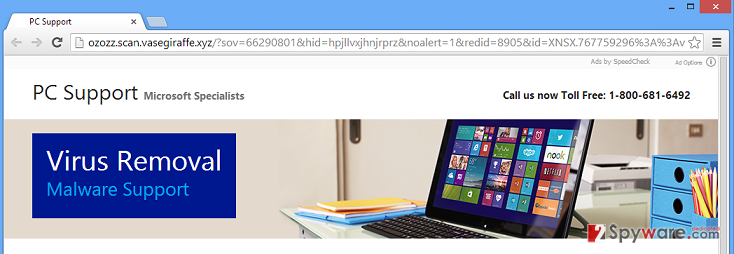 Ozozz.scan.vasegiraffe.xyz pop-up virus snapshot Ozozz.scan.vasegiraffe.xyz pop-up virus snapshot