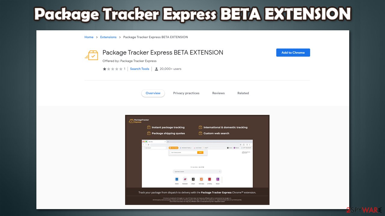 Remove package tracker express beta extension removal guide chrome