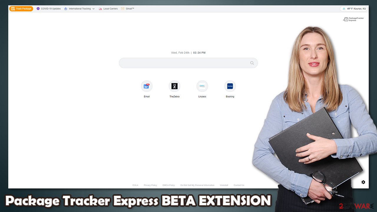 Package Tracker Express BETA EXTENSION hijack