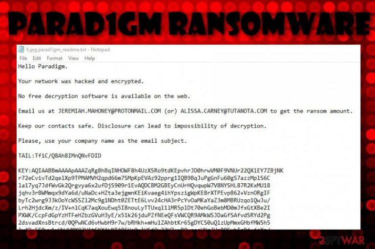 Parad1gm ransomware virus