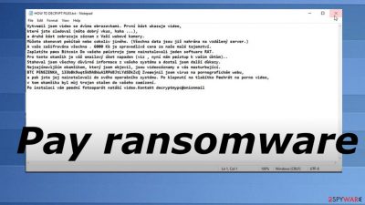 Pay ransomware virus