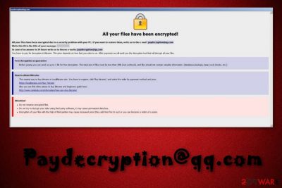 Paydecryption@qq.com ransomware