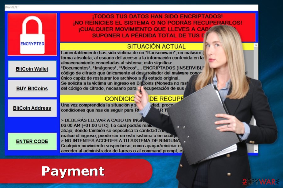 Image of Payment ransomware virus