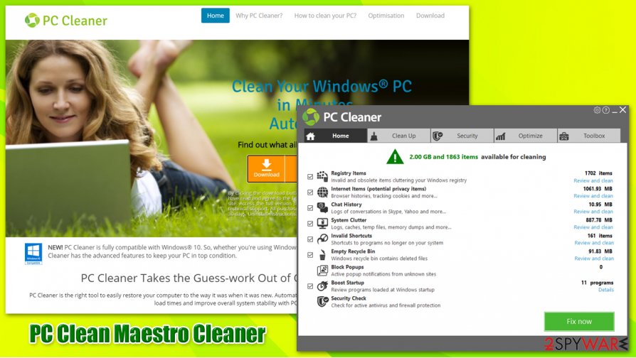 PC Clean Maestro Cleaner program