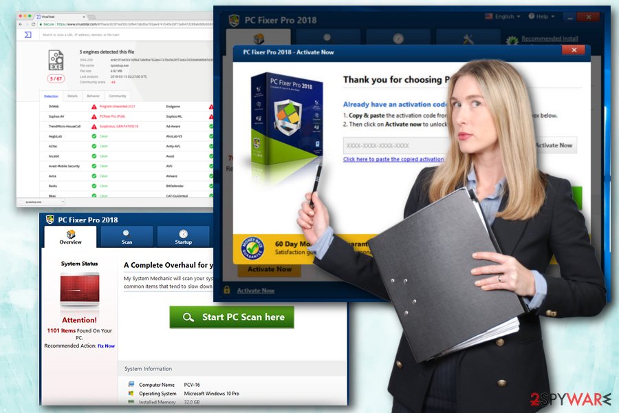 PC Fixer Pro 2018 fake system optimizer