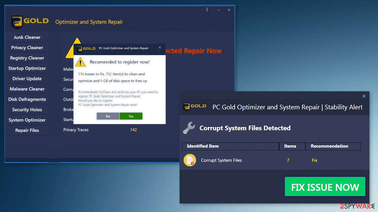 PC Gold Optimizer tool